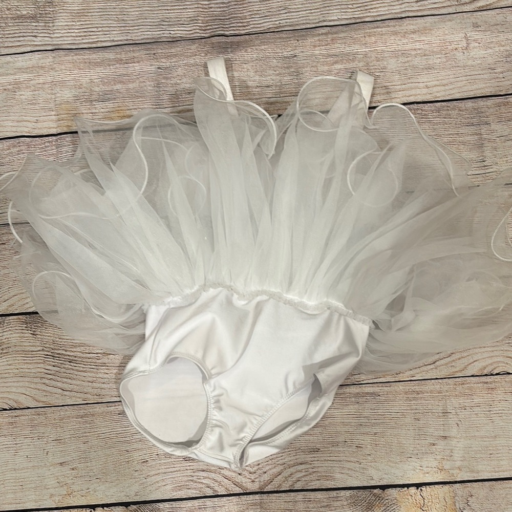 Sequin Tulle Dress - White and Silver - Picture 7 of 7